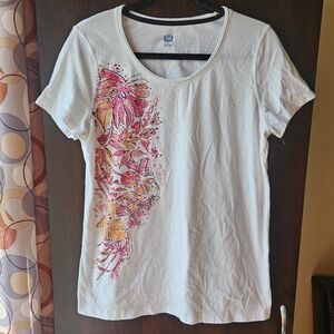 Women's White Floral Top
